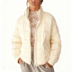 Cream Quilted Puffer Jacket